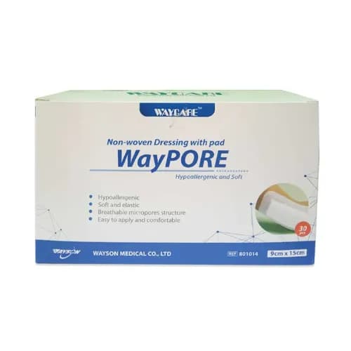 Waypore Non-Woven Dressing With Pad 9Cm*15Cm 30 Pieces