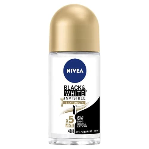 Nivea Deo Roll On Black & White Silky Smooth 50 Ml