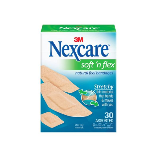 3M Nexcare Soft & Flex Comfort Bandages 30 Pieces