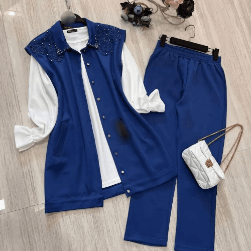 Lady Clothing Set (3) Pieces - Blue