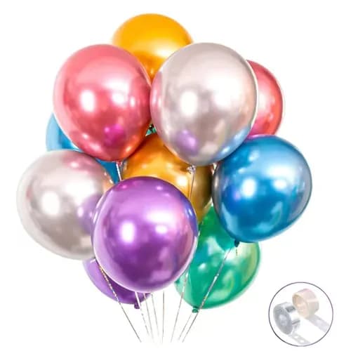 King Mixed Chrome Combo Helium Balloons