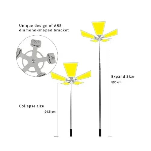 2500 W Cob Camping Light 5 Plates