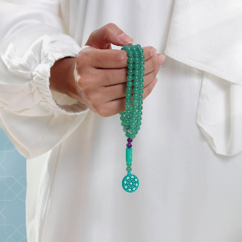 Round Prayer Beads 99 - Green