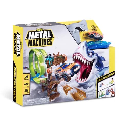 Zuru Metal Machines-Playset-Series 1Shark,Bulk,6Pcs,No Inner,Stdcolor