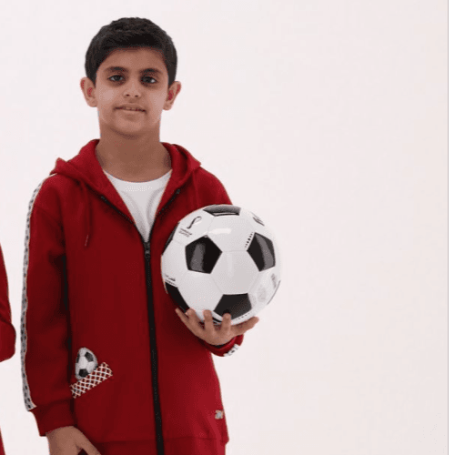 Kids Football Jacket and Jogger Set, Burgundy, 1Y -  Brush And Needle