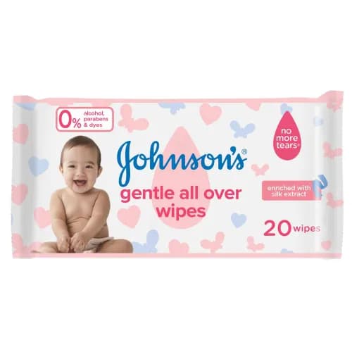 Johnson Gentle Allover Wipes 20