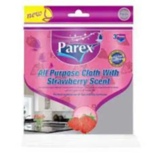 Parex All Purpose Cloth Strawberry Scent, 3 Pieces