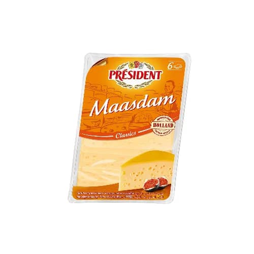 President Maasdam Cheese Slices 150 G