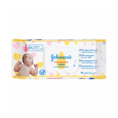 Johnson'S Baby Extra Sensitive Wipes 56 Pieces