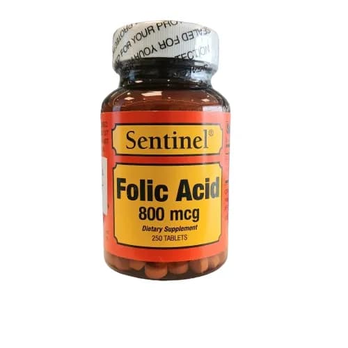 Sentinel Folic Acid 800 Mcg 250 Tablets