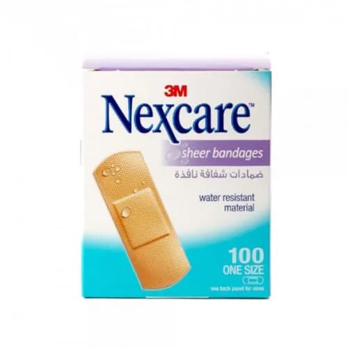 3M Nexcare Sheer Bandages Water Resistant 100 Pieces