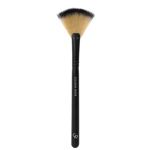 Golden Rose Fan Brush