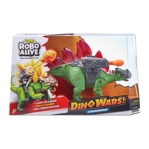 Zuru Robo Alive Dino Wars-Series 1Stegasaurus,Bulk,6Pcs,Noinner,Std Color