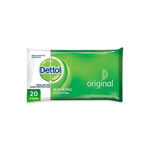 Dettol 2In1 Skin & Surface Original Anti-Bacterial Wipes 20 Pieces