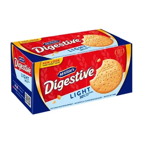 Mcvitie's Digestive Light Biscuits + 25% Extra Weight