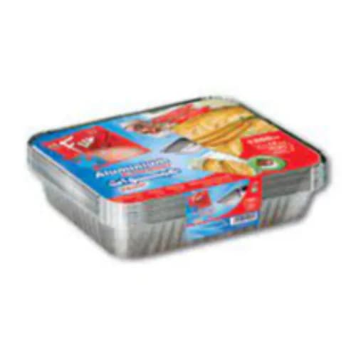 Fun Indispensable Aluminium Containers With Lids 800Cc - Pack Of 10