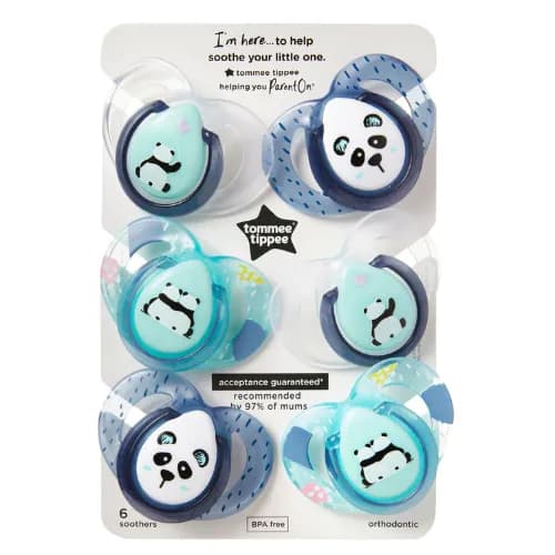 Tommee Tippee Anytime Soother, Pack Of 6, (6-18 Months)