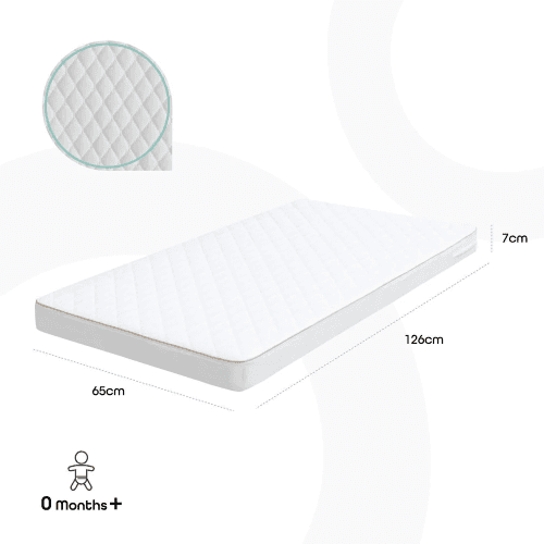 Moon Crib Matress - 126 X 65 X 7cm