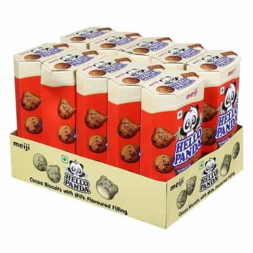 Meiji Biscuit Hello Panda Chocolate And Milk 50g x Pack of 10