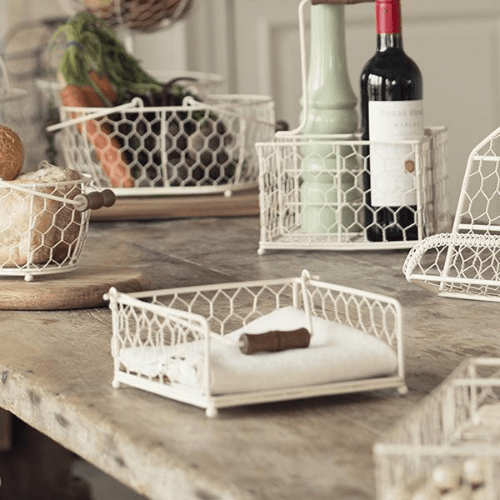 Provence Napkin Holder In Cream Wireware 186X186X87 6