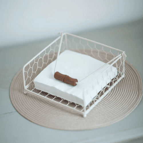 Provence Napkin Holder In Cream Wireware 186X186X87 6