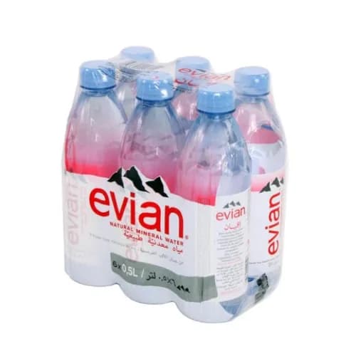 Evian Prestige Natural Mineral Water 500mlx6's