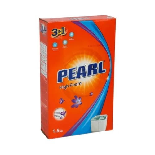 Pearl 3 In 1 High Foam Detergent Powder Lavender Pack 1.5Kg