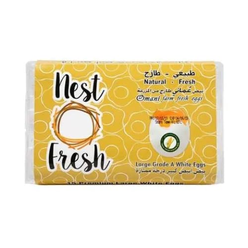 Nest Fresh Large White Eggs 15 Pieces