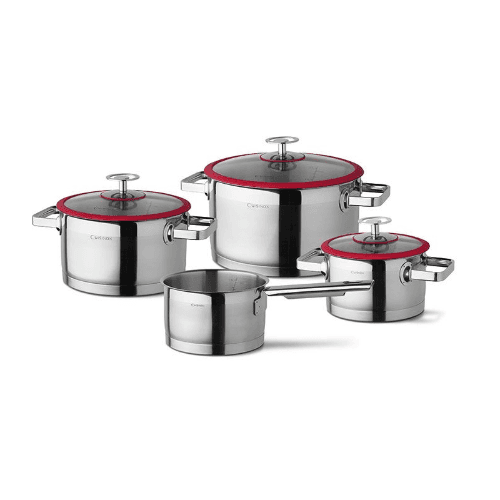 Amefa Cuisinox Cookware Set – Red 4pcs