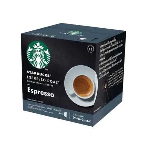 Starbucks Espresso Dark Roast Coffee Pods Box of 12, 66g