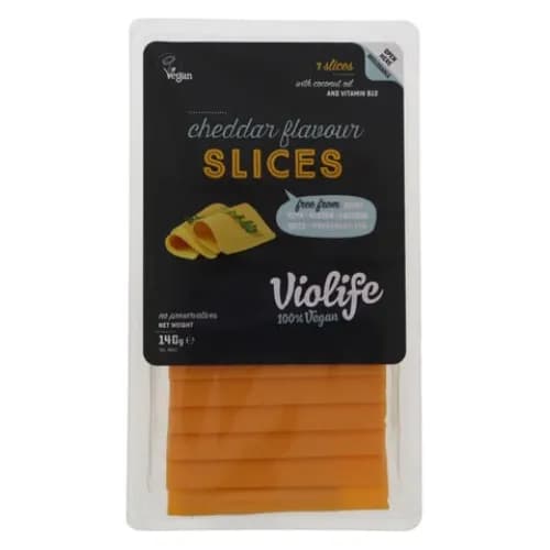 Violife Vegan Cheese Slices Cheddar 140G