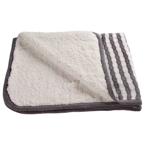 Moon Cushy - 100% Cotton Knitted Furs Baby Blanket 76x102cm - (Grey)