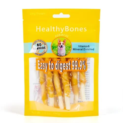 Healthy Bones Milk Flavor Roll With Meat Chicken Wrap 100G