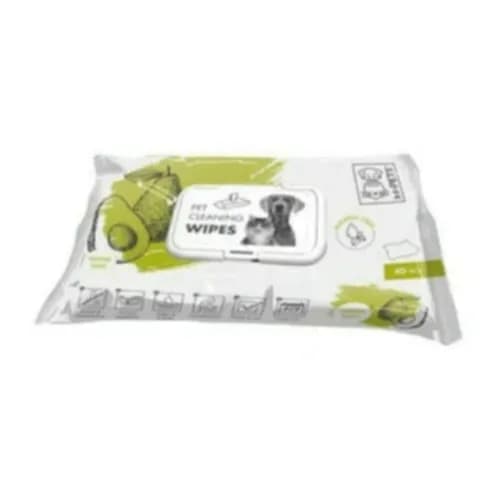 Pet Wipes 15 X 20 Cm - Avocado 40 Pcs White & Yellow