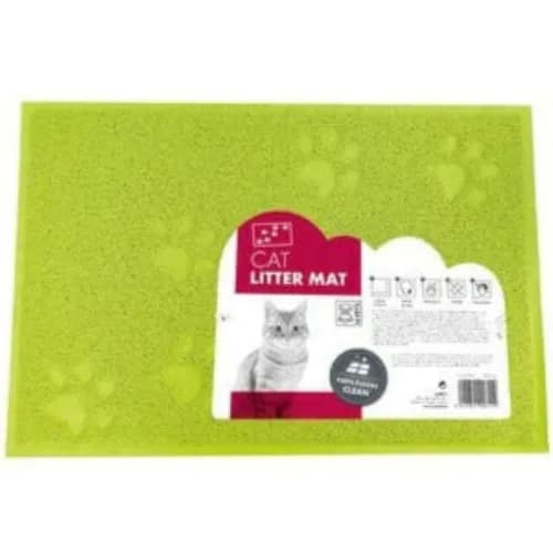 Footprint Cat Litter Mat Green