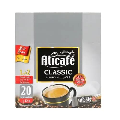 Alicafe Classic Premix Coffee No Sugar Added 12g×20