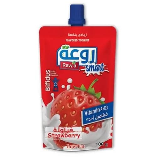 Raw'a Strawberry  Yoghurt Pouch 100g