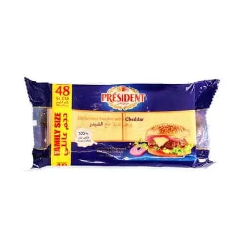 President Slice Cheddar Cheese 800Gr