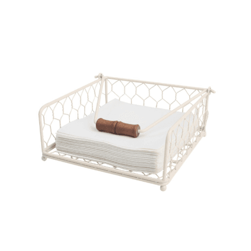 Provence Napkin Holder In Cream Wireware 186X186X87 6