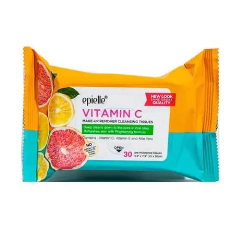 Epielle Vitamin C Facial Makeup Remover Cleansing Tissues Wipes 30's