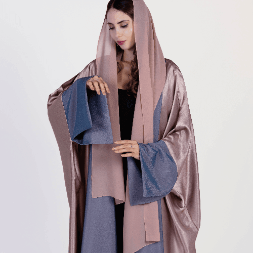 Abaya Code 21 - Pink/Light Purple