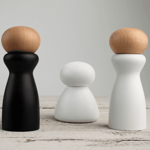 Sphere White Salt Mill With Beech Top 150 6 