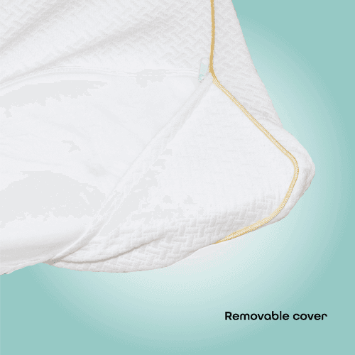 Moon - Organic First Baby Pillow (White)