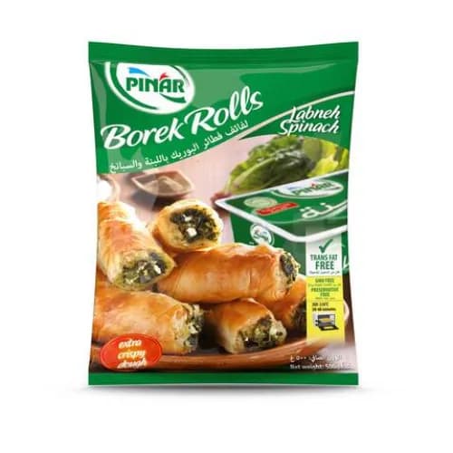 Pinar Borek Rolls With Labneh & Spinach Pack 500G