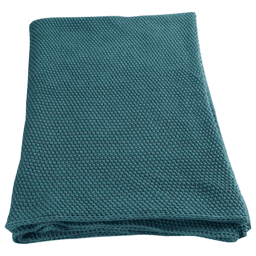 Moon - Plush 100% Cotton Cellular Baby Blanket 80x110cm - (Teal)