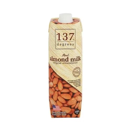 137 Degrees Real Almond Milk Original Unsweetened 1L