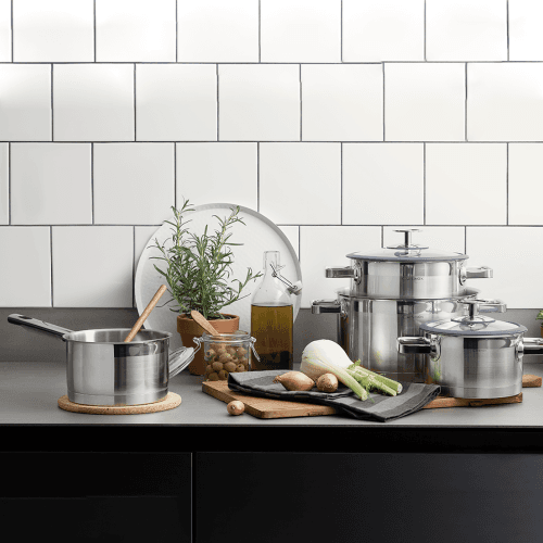 Amefa Cuisinox Cookware Set – Blue 4pcs