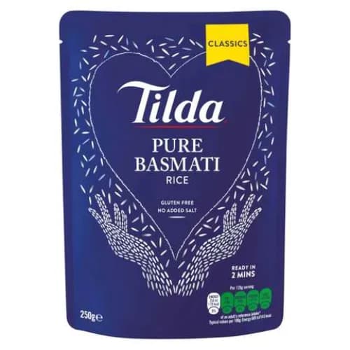 Tilda Gluten Free Basmati Rice Steamed Plain 250G