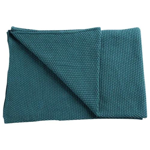 Moon - Plush 100% Cotton Cellular Baby Blanket 80x110cm - (Teal)