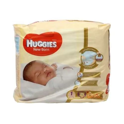 Huggies Baby Diapers Newborn Size 1 Up to 5kg 21 Counts